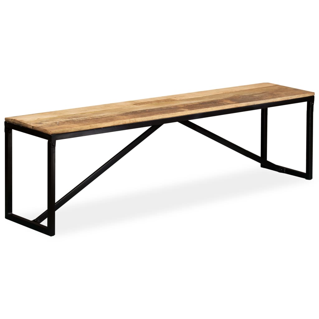 vidaXL Solid Mango Wood Bench 160x35x45cm Hall Kitchen Entryway Seat