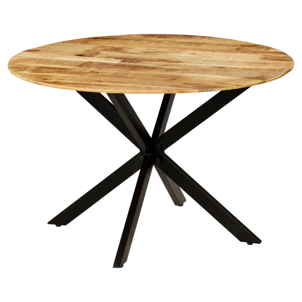 vidaXL Solid Mango Wood Dining Table Round Dinner Room Kitchen Coffee