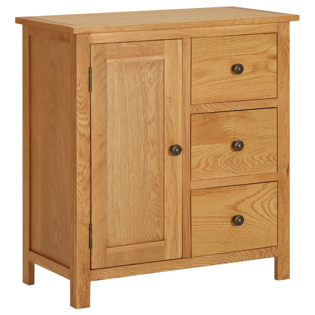 Vidaxl Solid Oak Wood Cupboard Wooden Sideboard Side Drawer Storage Cabinet Buy Sideboards