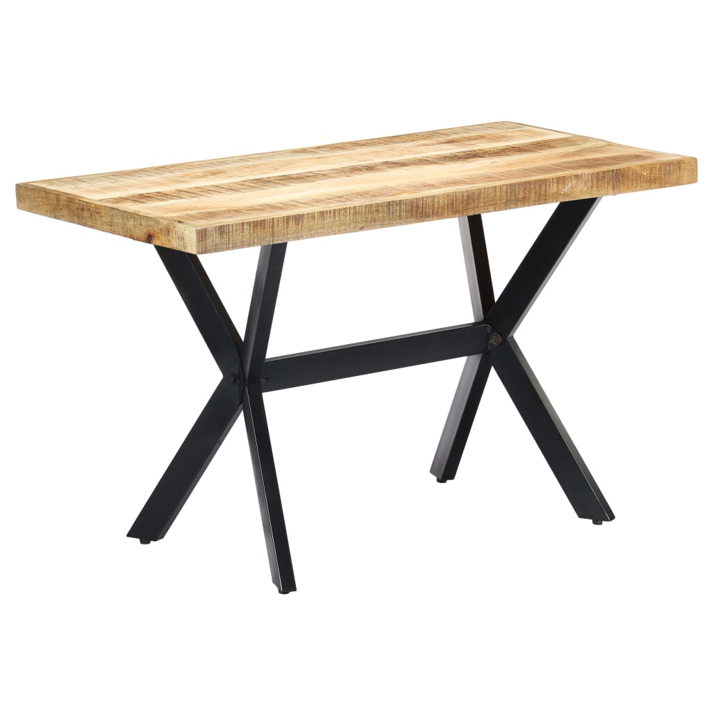 vidaXL Solid Rough Mango Wood Dining Table 120x60x75cm Kitchen Dinner