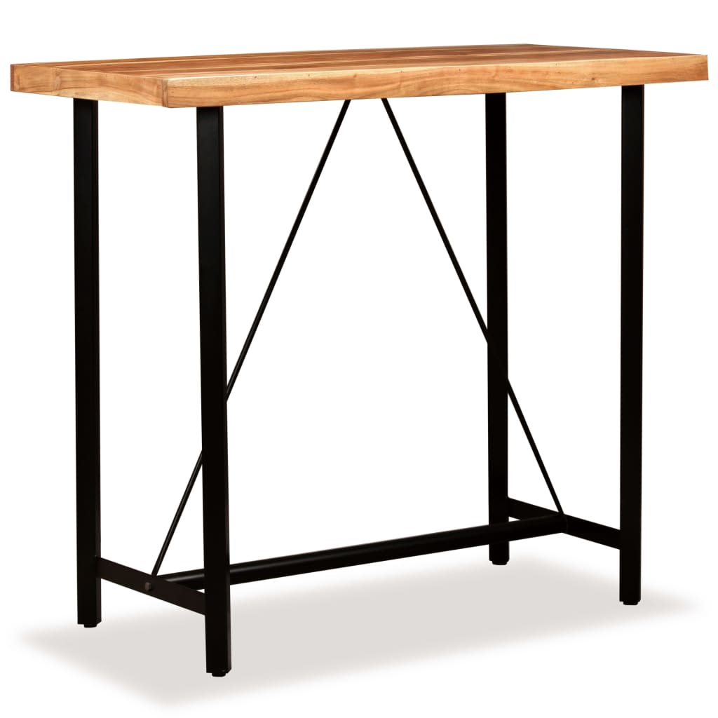 Vidaxl Solid Sheesham Wood Bar Table 120x60x107cm Kitchen Dining