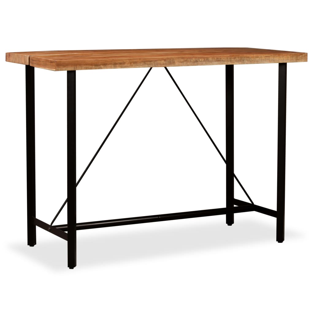 Vidaxl Solid Sheesham Wood Bar Table 150x70x107cm Kitchen Dining