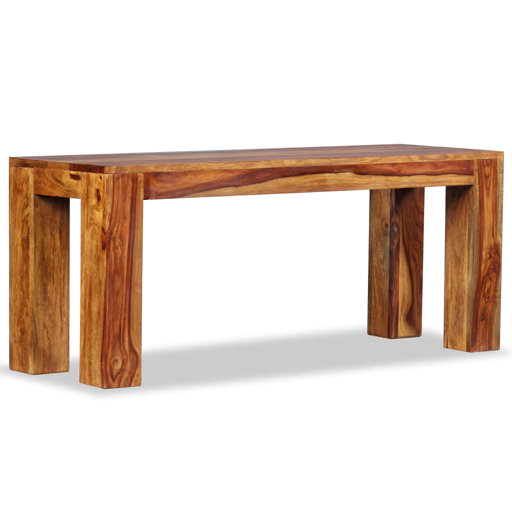 Vidaxl Solid Sheesham Wood Bench 110x35x45cm Home Entryway Hall