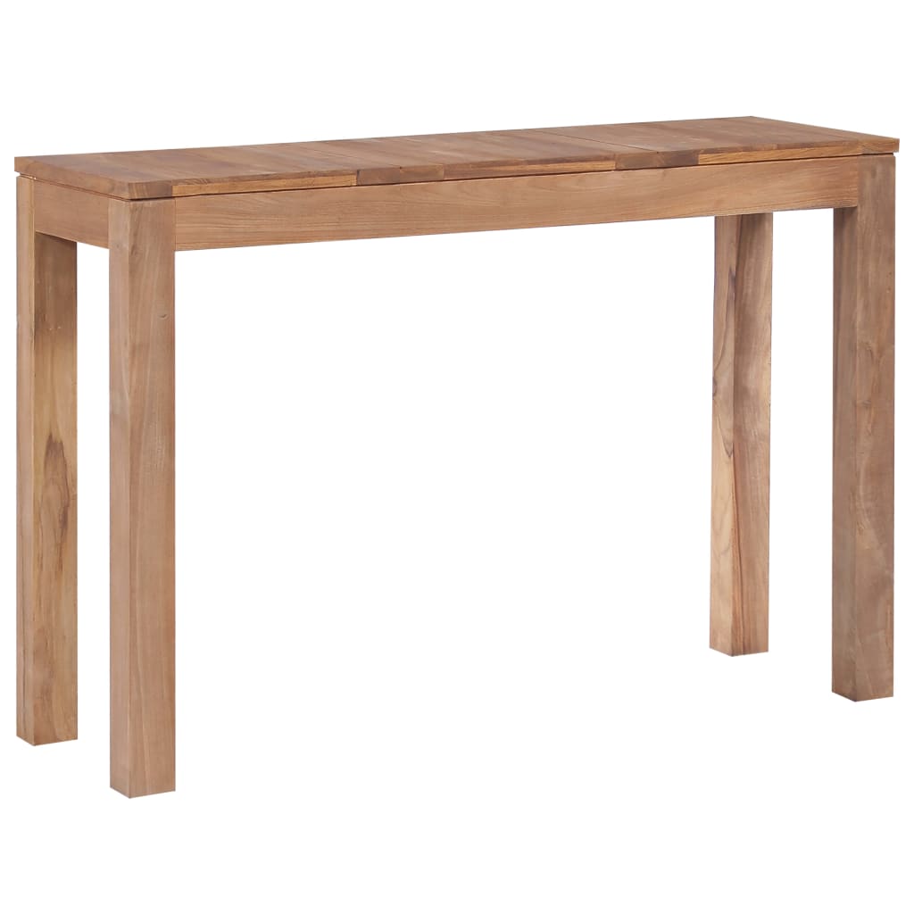 vidaXL Solid Teak Wood Console Table with Natural Finish Side Display