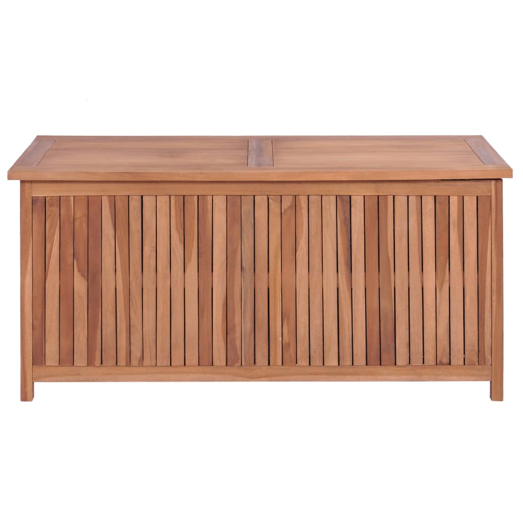 VidaXL Solid Teak Wood Garden Storage Box 120x50x58cm Organiser Chest   Vidaxl Solid Teak Wood Garden Storage Box 120x50x58cm Organiser Chest Bench 1090481 02 