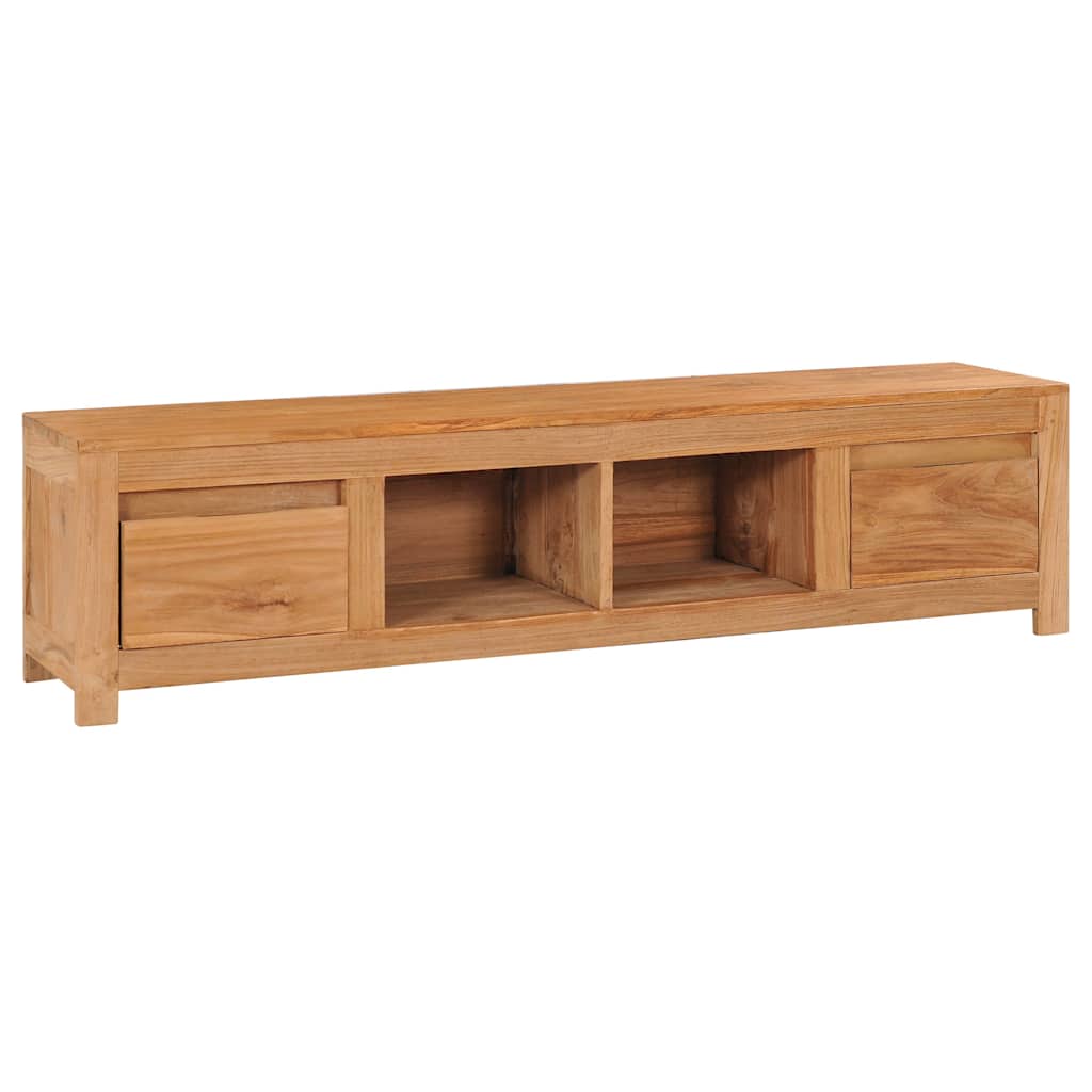 vidaXL Solid Teak Wood TV Entertainment Centre Stand Unit