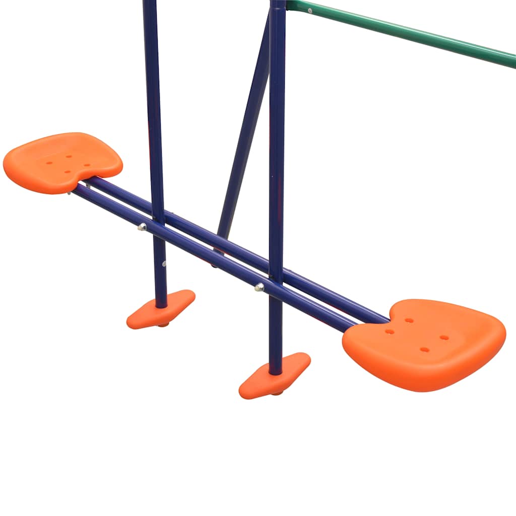 vidaXL Swing Set with 5 Seats Orange Outdoor Play Equipment sets Chairs
