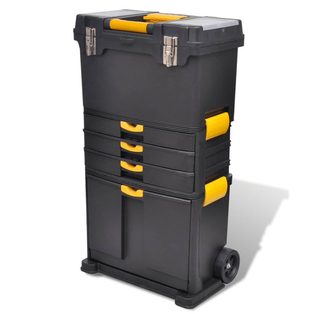 Vidaxl Tool Case Chest Plastic Portable Storage Cabinet Carrier