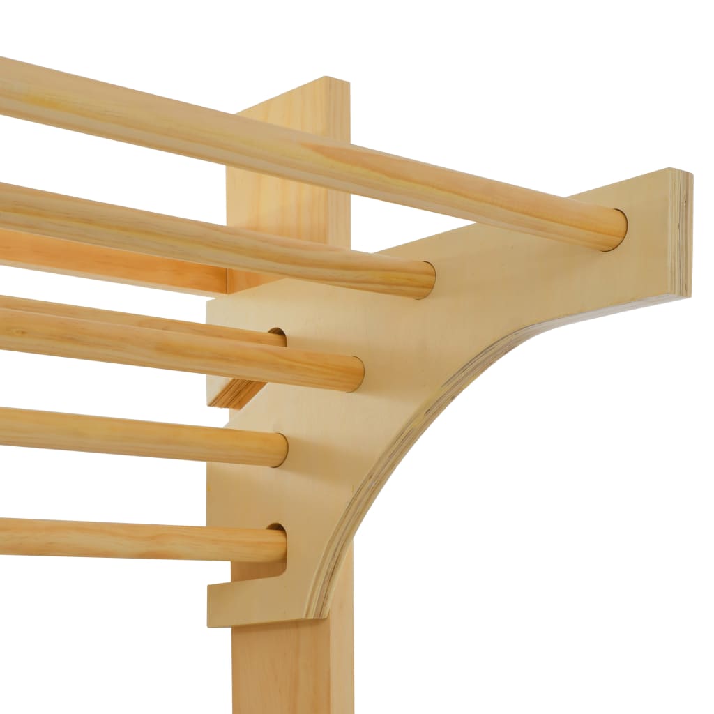 vidaXL Wall Bar 80x55x220cm Wood Home Gymnastic Climbing Rack Sports