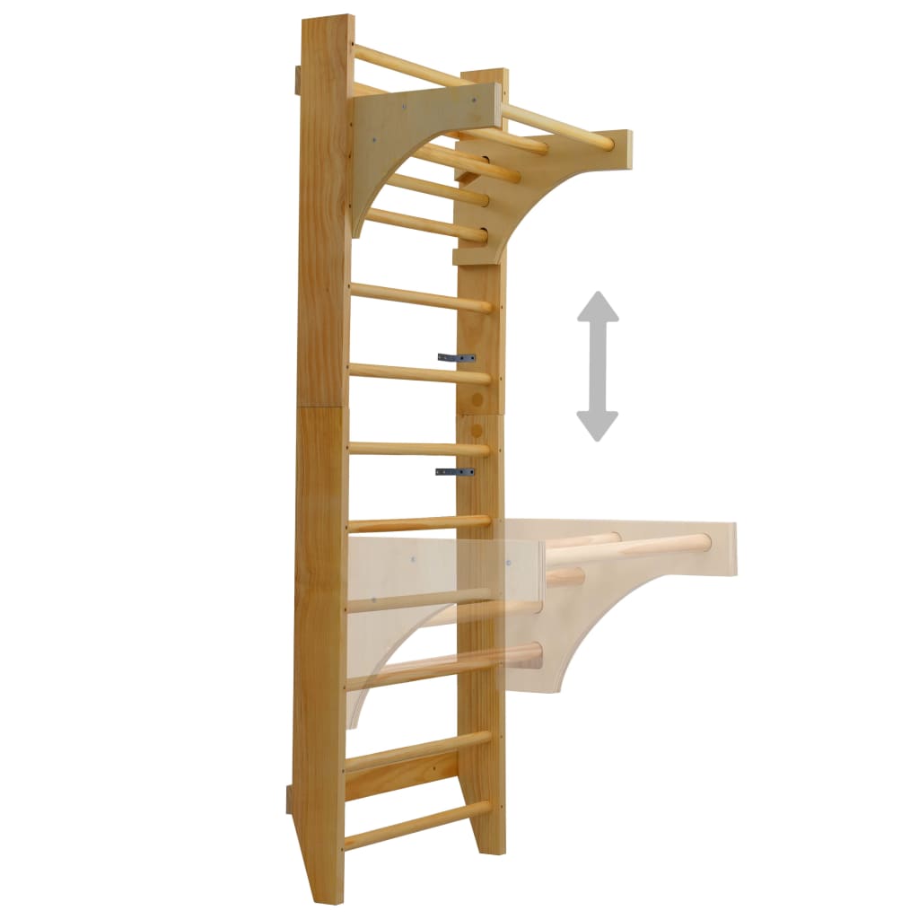 vidaXL Wall Bar 80x55x220cm Wood Home Gymnastic Climbing Rack Sports