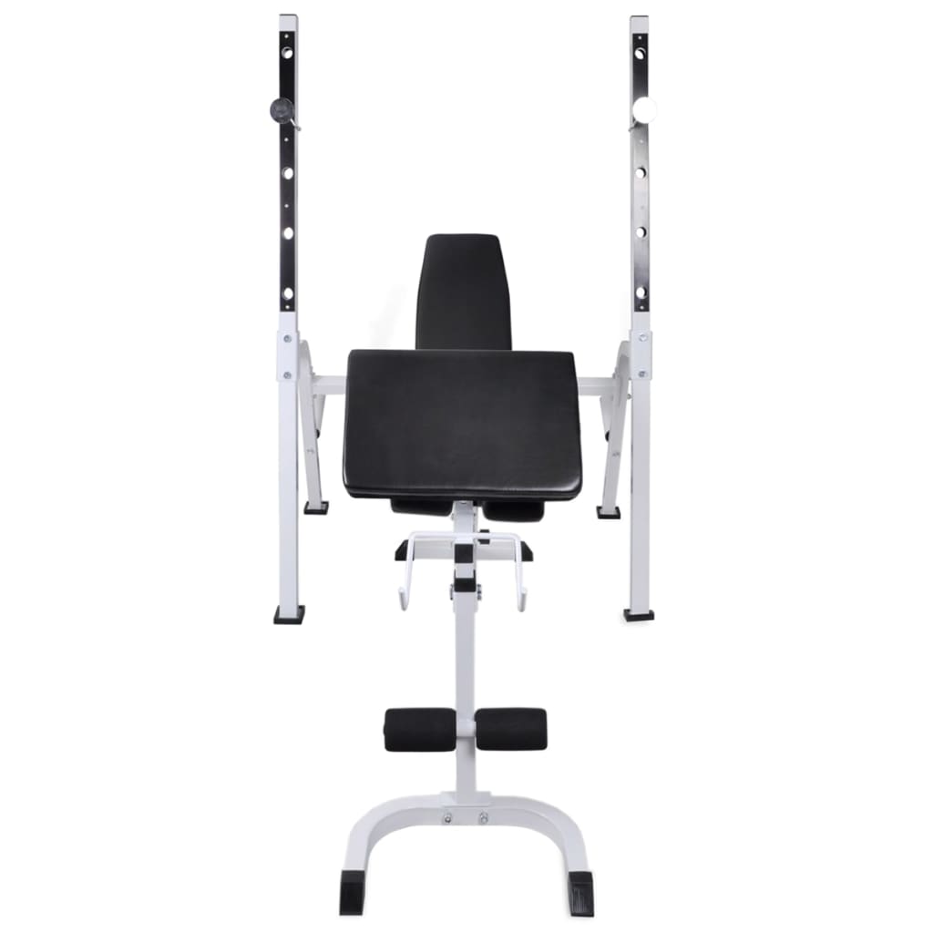 Vidaxl Workout Bench With Weight Rack Barbell And Dumbbell Set