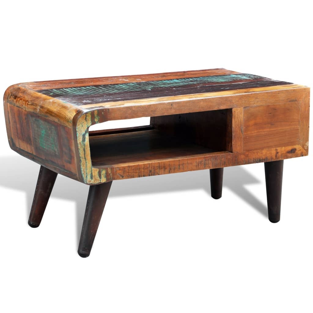 Reclaimed Solid Wood Recycled Coffee Table Vintage Side Furniture