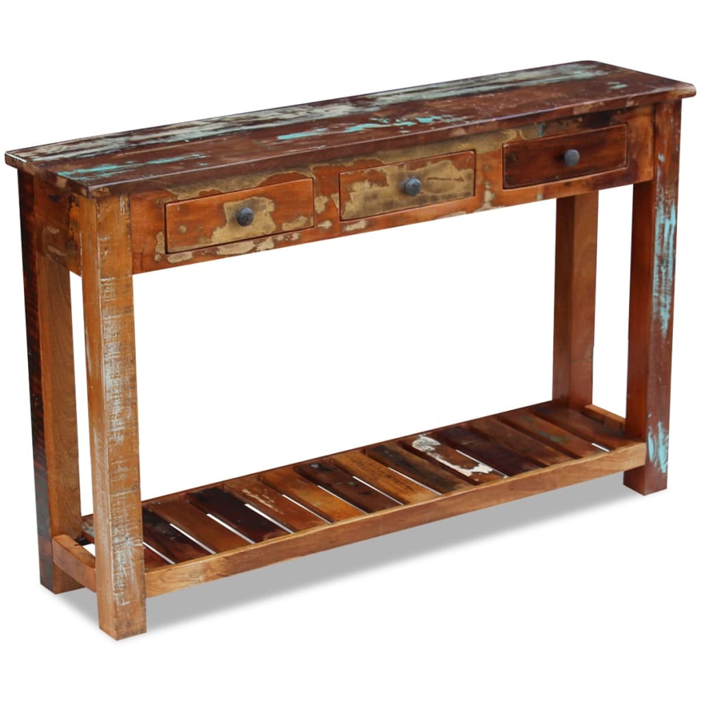 vidaXL Solid Reclaimed Wood Console Table Hall Entryway Side End