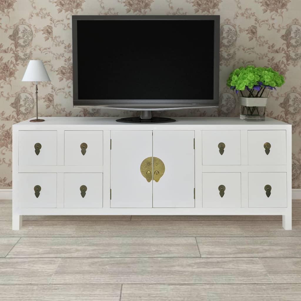 White Buffet Sideboard Storage Cabinet TV Cabinet Table ...