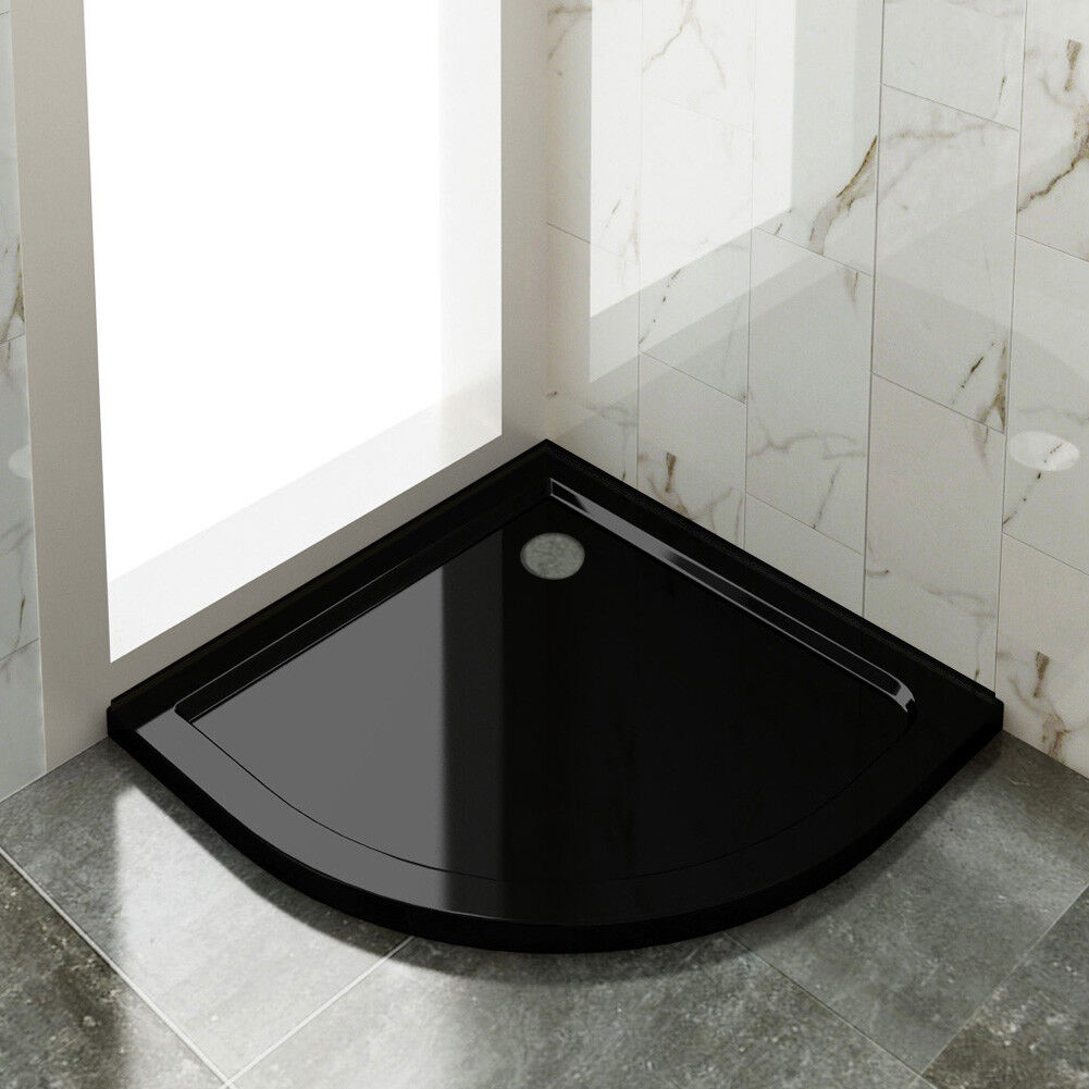 Curved Shower Base Bath Tray Black High Quality Modern Bathroom