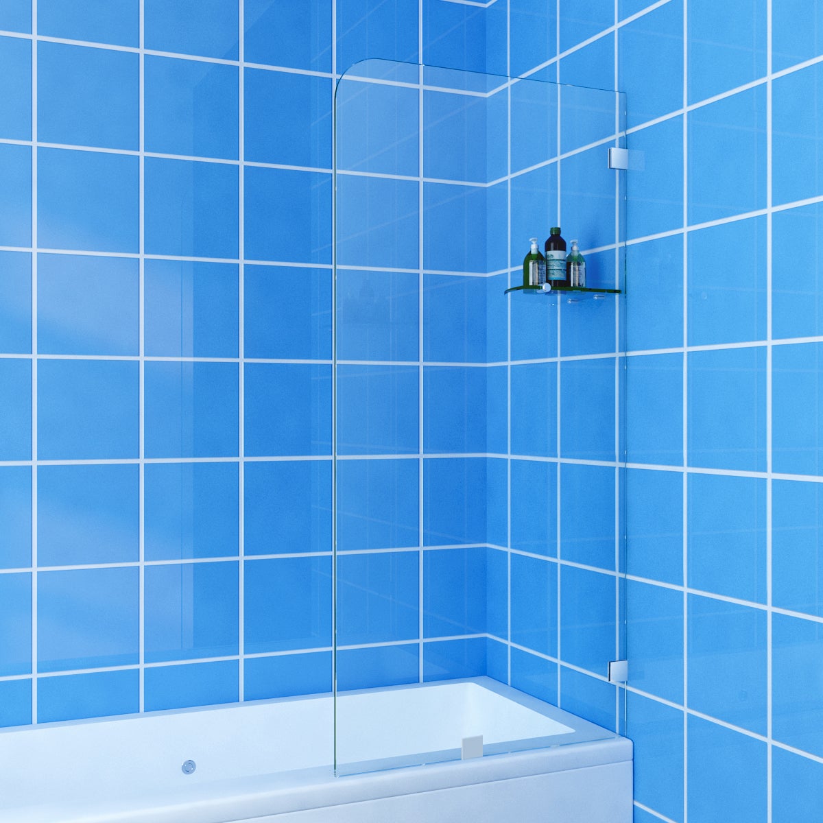 fixed shower bath screen