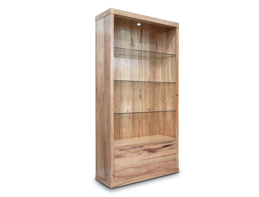 Elwood Tasmanian Oak Large Bookcase Display Wall Unit Buy