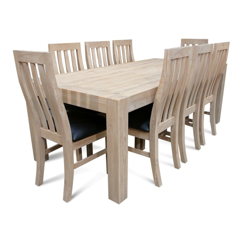 Get Evie Modern Coastal 9pc Dining Set W Padded Seat Buy 9 Piece Free Wallpaper Evie Modern Coastal 9pc Dining Set W Padded Seat Buy 9 Piece HD