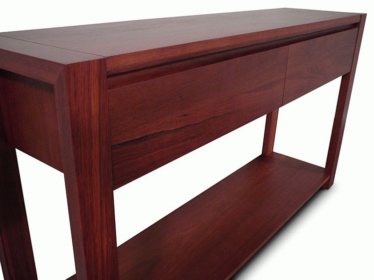 Lumino Jarrah 2 Drawer Hall Table | Buy Console Tables - 185823