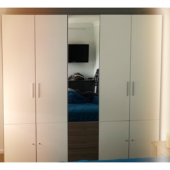 Clearance Sale Bondi 5 Door Big Size Wardrobe With Mirror Buy