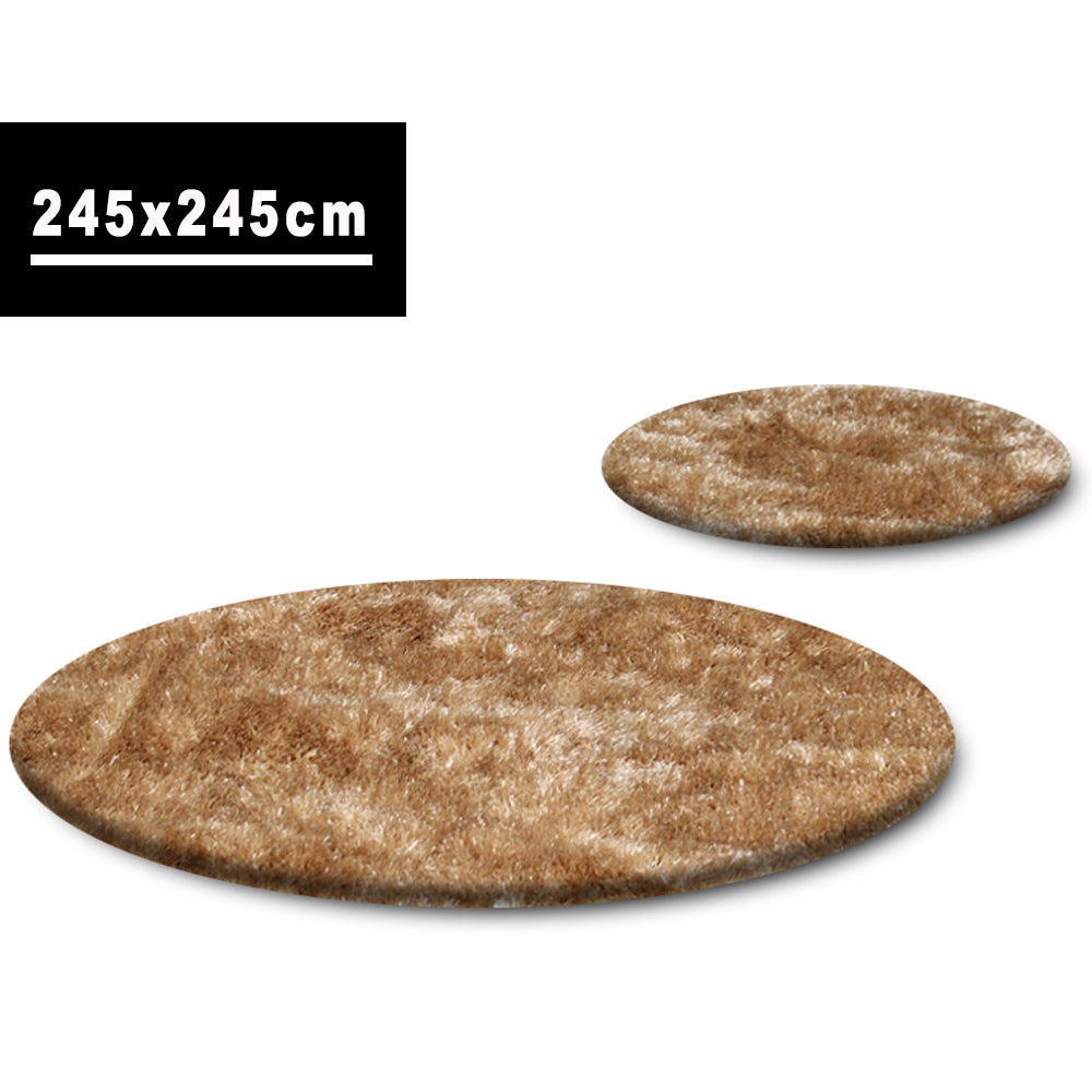 Stylish Super Soft Shaggy Round Rug In Champange Buy