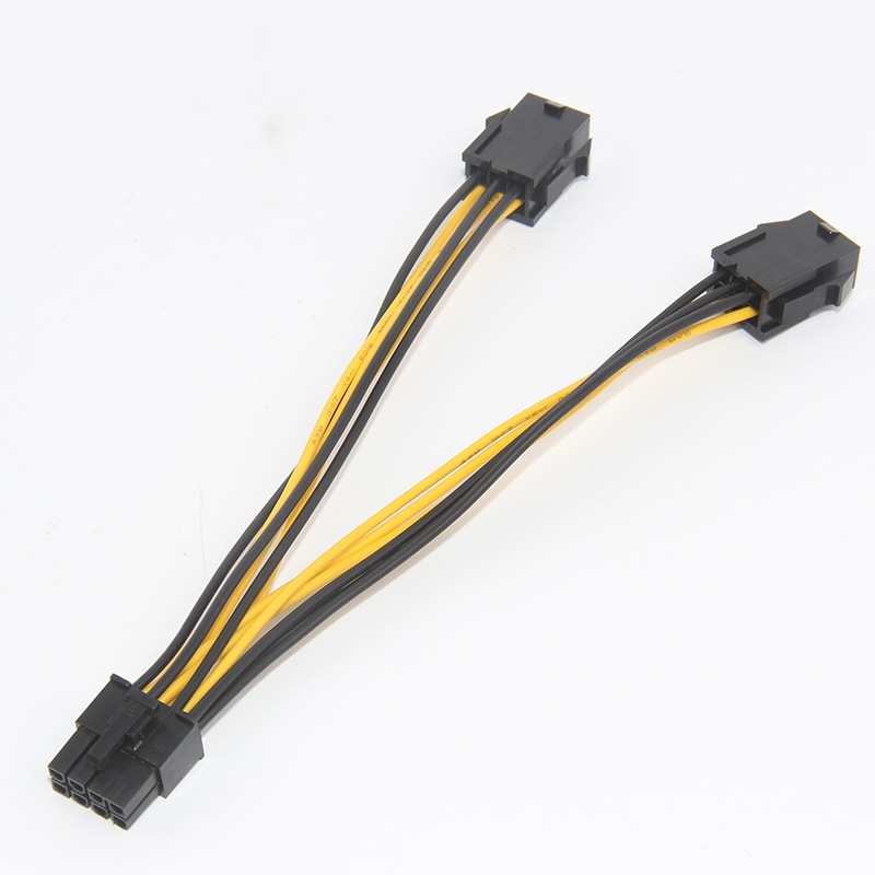 2 x 6 Pin Female to 8 Pin Male PCI Express Video Card Power Cable Buy