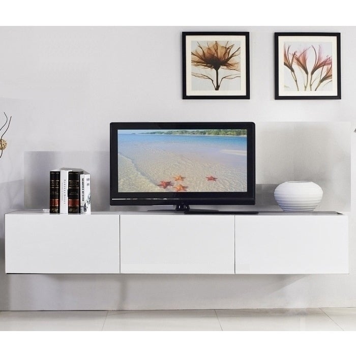 Majeston Floating Tv Cabinet In Gloss White 1 8m Buy Wall Tv