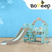 BoPeep Kids Slide Swing Basketball Ring Activity Center Toddlers Play Set Blue