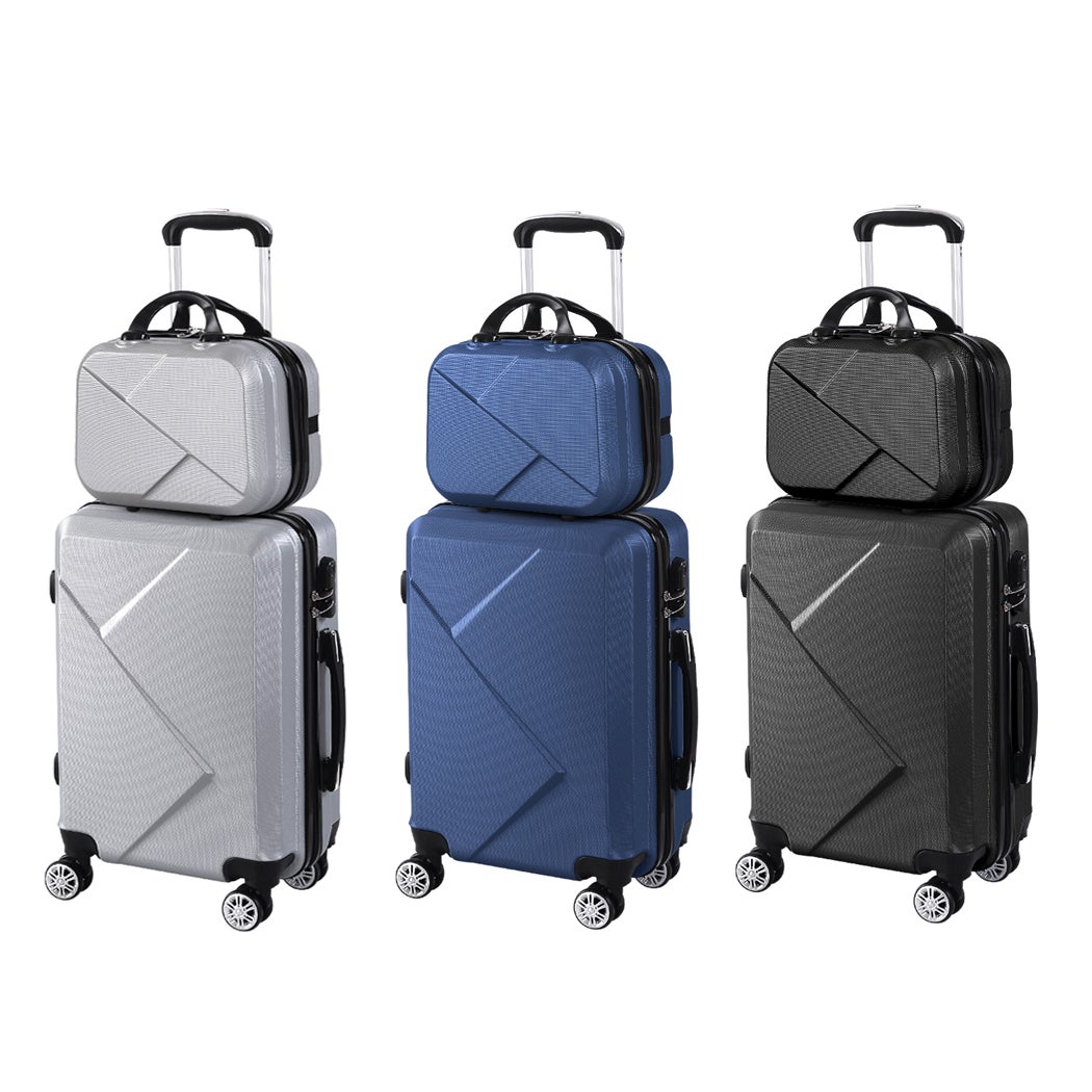 2pcs 20"Travel Luggage Set Baggage Trolley Carry On Suitcase Vanity Bag Luggages Buy Suitcases