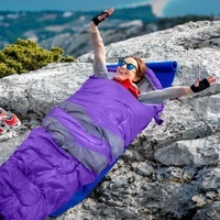 Mountview -20°C Outdoor Camping Thermal Sleeping Bag Envelope Tent Hiking Purple
