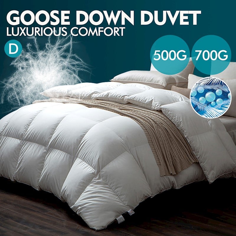 500 700gsm Duvet Doona Quilt Goose Down Feather Bedding Summer