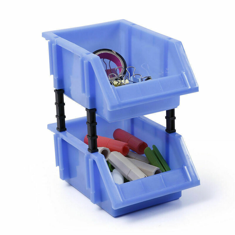 6/12pcs DIY Storage Bin Stackable Tool Box Garage Warehouse Tools Organiser Buy Garage Bin