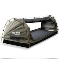 MOUNTVIEW Double King Single Camping Swags Canvas Free Standing Dome Tents Grey