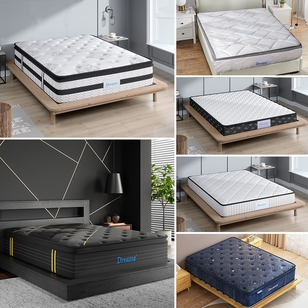 DreamZ Mattress Queen Double King Single Bed Euro Top Pocket Spring