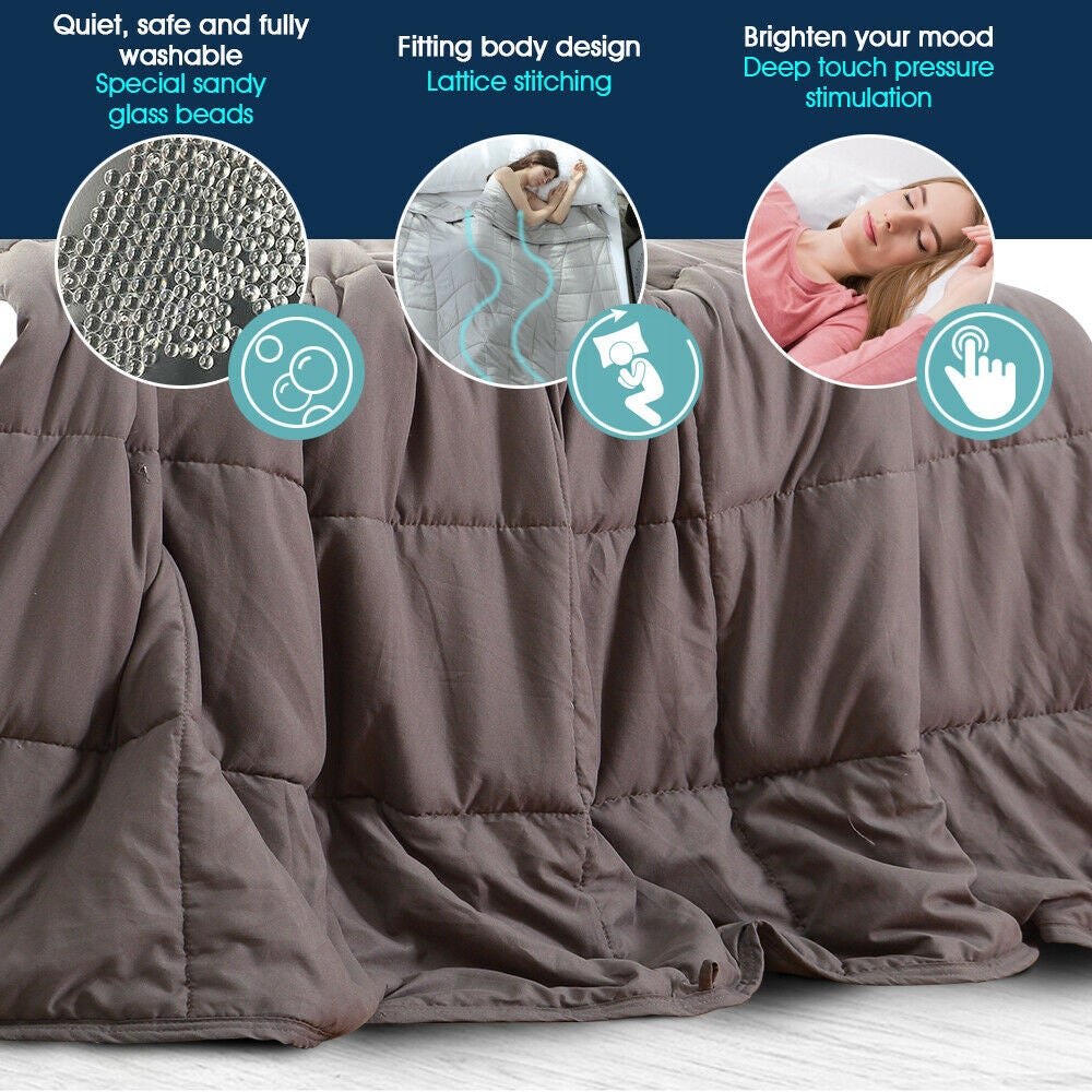 Dreamz 9KG Anti Anxiety Weighted Blanket Gravity Blankets Mink Colour