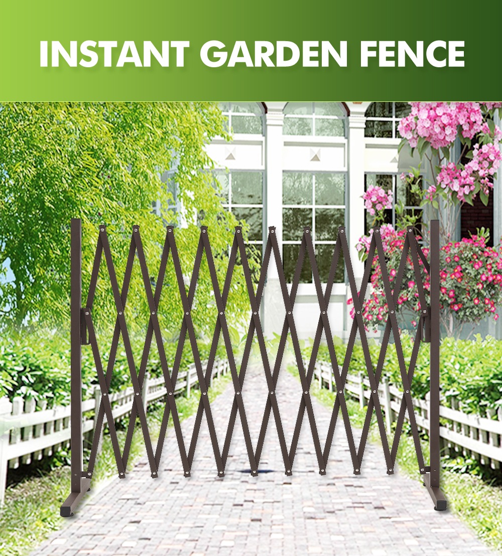 Expandable Metal Steel Safety Gate Trellis Fence Barrier Traffic Indoor