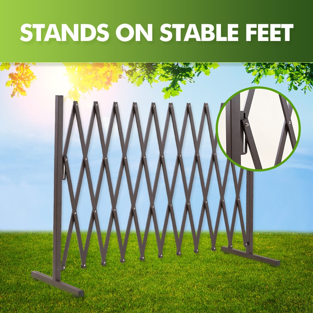 Expandable Metal Steel Safety Gate Trellis Fence Barrier Traffic Indoor