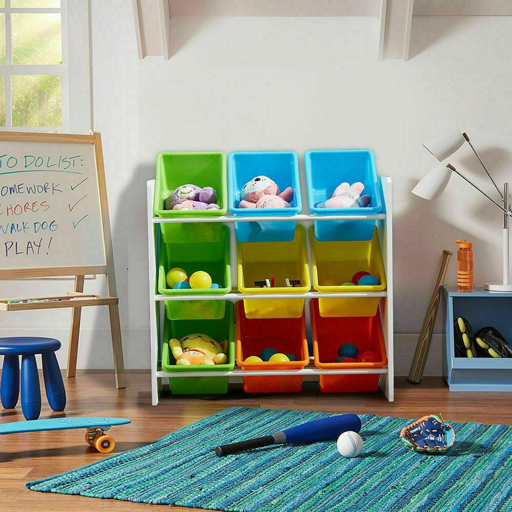 Levede Kids Toy Box Bookshelf Organiser Display Shelf Storage Rack ...