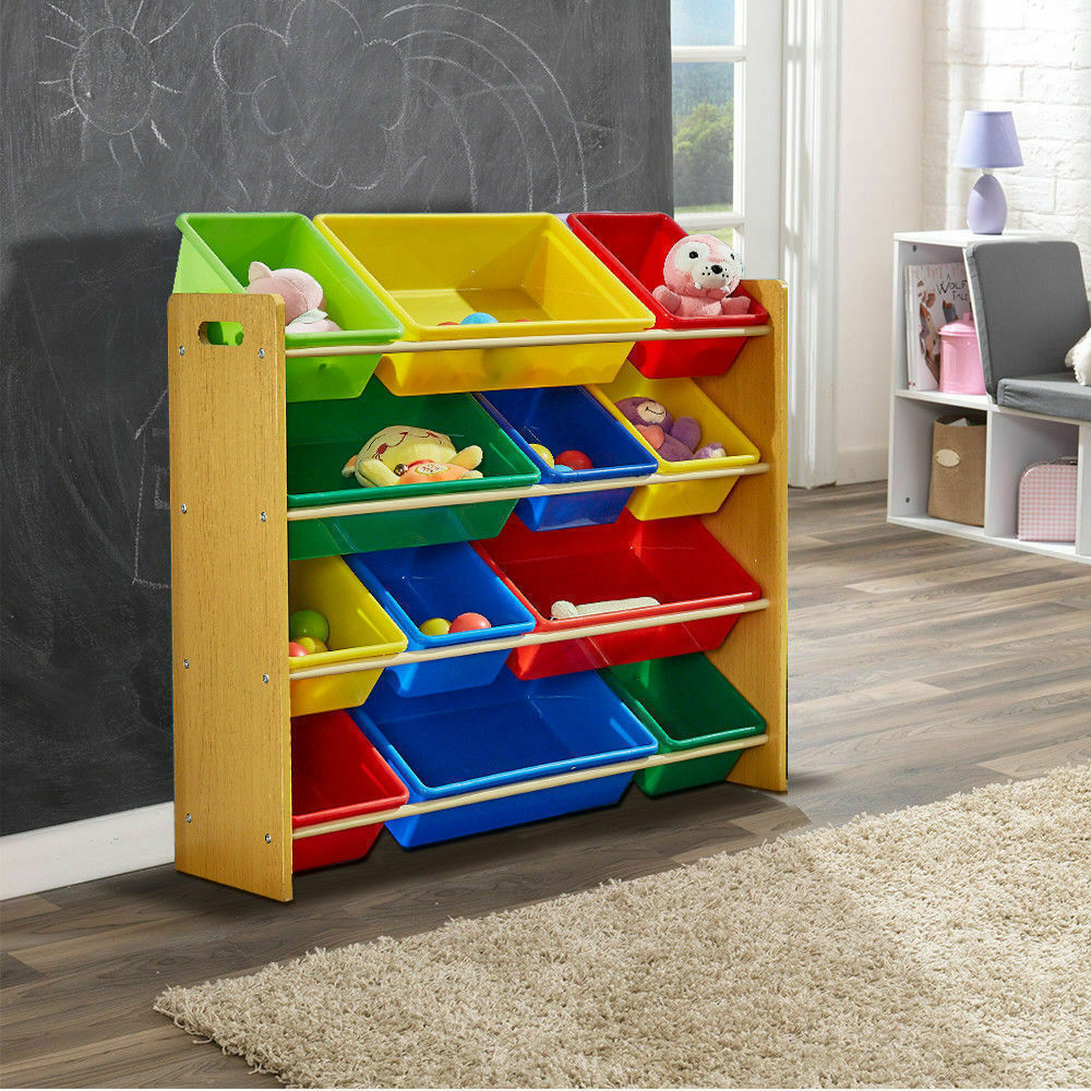 Levede Kids Toy Box Bookshelf Organiser Display Shelf Storage Rack