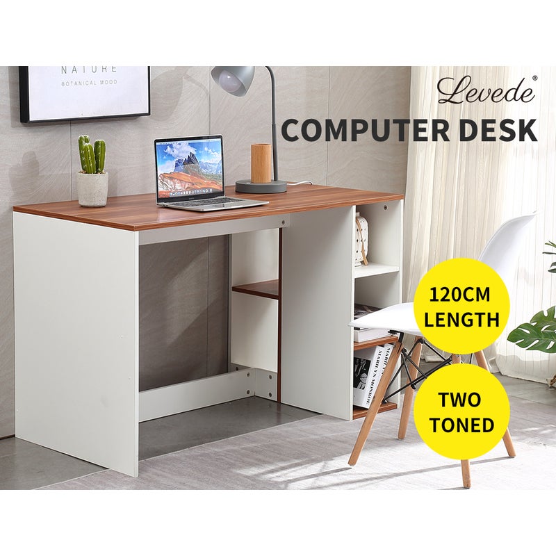 Levede Computer Desk Desks Home Office Desk Study Wood Space Saver