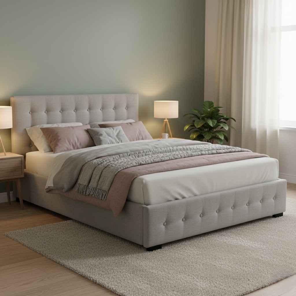 Levede Gas Lift Bed Frame Base With Storage Single Double Queen King