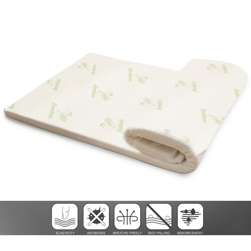 DreamZ Memory Foam Mattress Topper Bamboo Cover 8CM Underlay Mat Queen King All Buy King Size