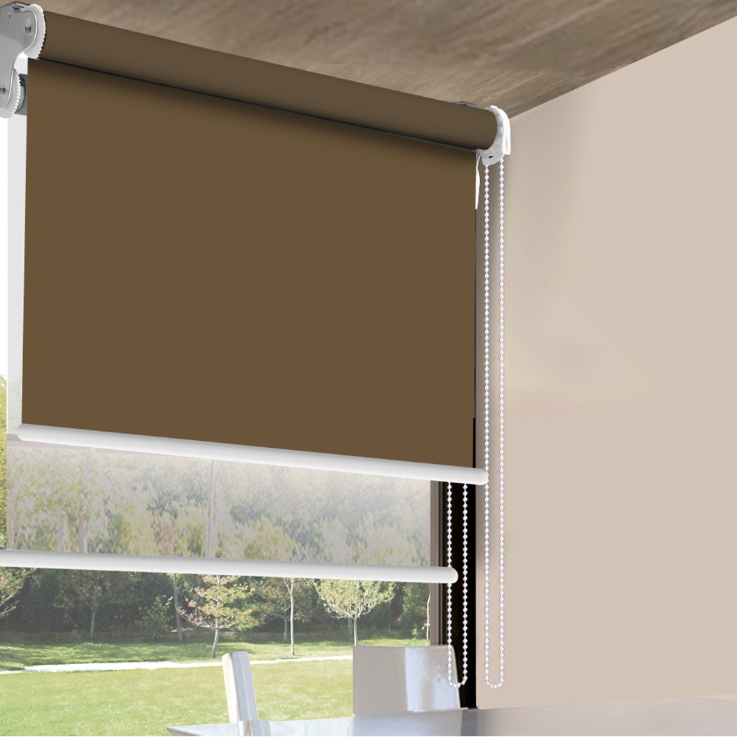 Roller Blinds Blackout Blockout Curtains Double Window Sunshade Mordern ...