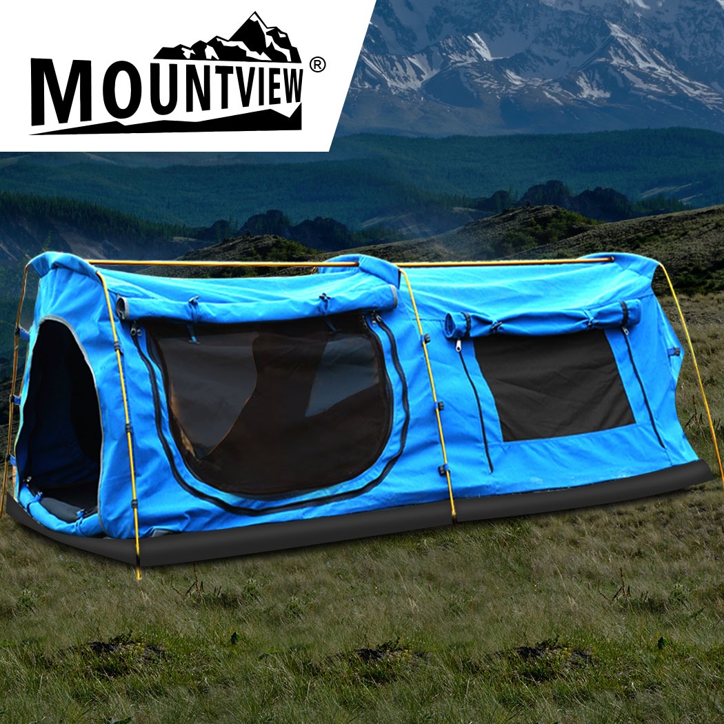 Mountviewe Dome Camping Swag Swags Mattress Canvas Tent Kings Pole