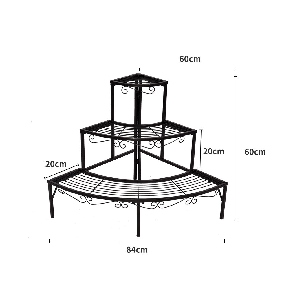 Levede Outdoor  Indoor Pot Plant  Stand  Garden Metal  3 Tier  Levede Outdoor  Indoor Pot Plant  Stand  Garden Metal  3 Tier