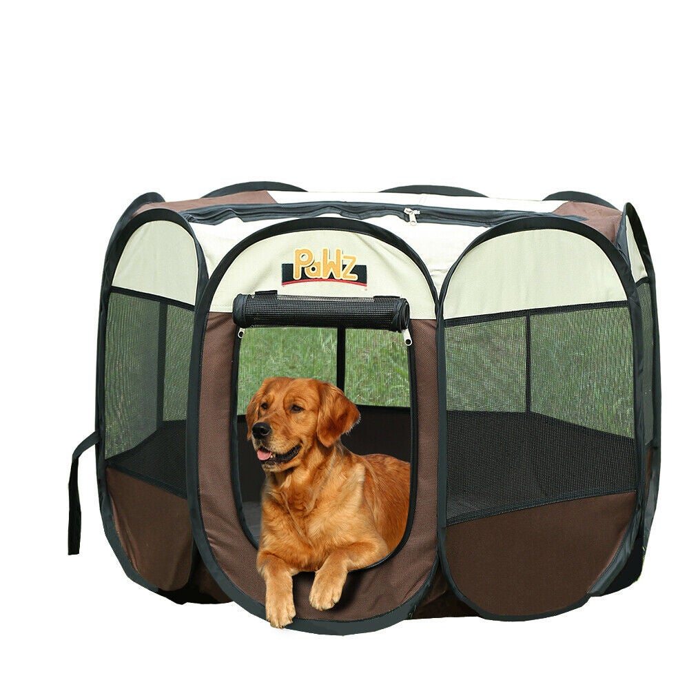 PaWz Pet Playpen Dog Play Pens Foldable 8 Panel Tent Cage 