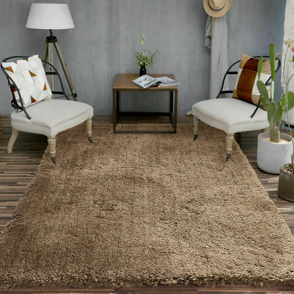 Large Shaggy Shag Rug Ultra Soft AntiSkid Floor Carpet Mat Charcoal