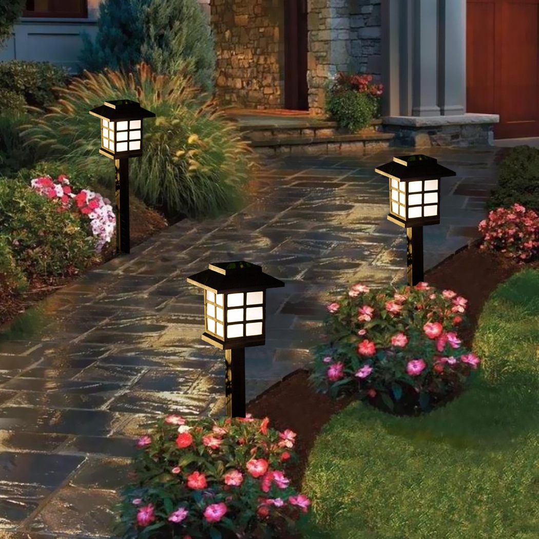 6x Led Solar Power Garden Landscape Path Lawn Lights Yard Lamp