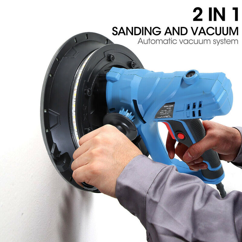 Traderight 850W Drywall Sander Plaster Dust Free Dry Wall Gyprock w