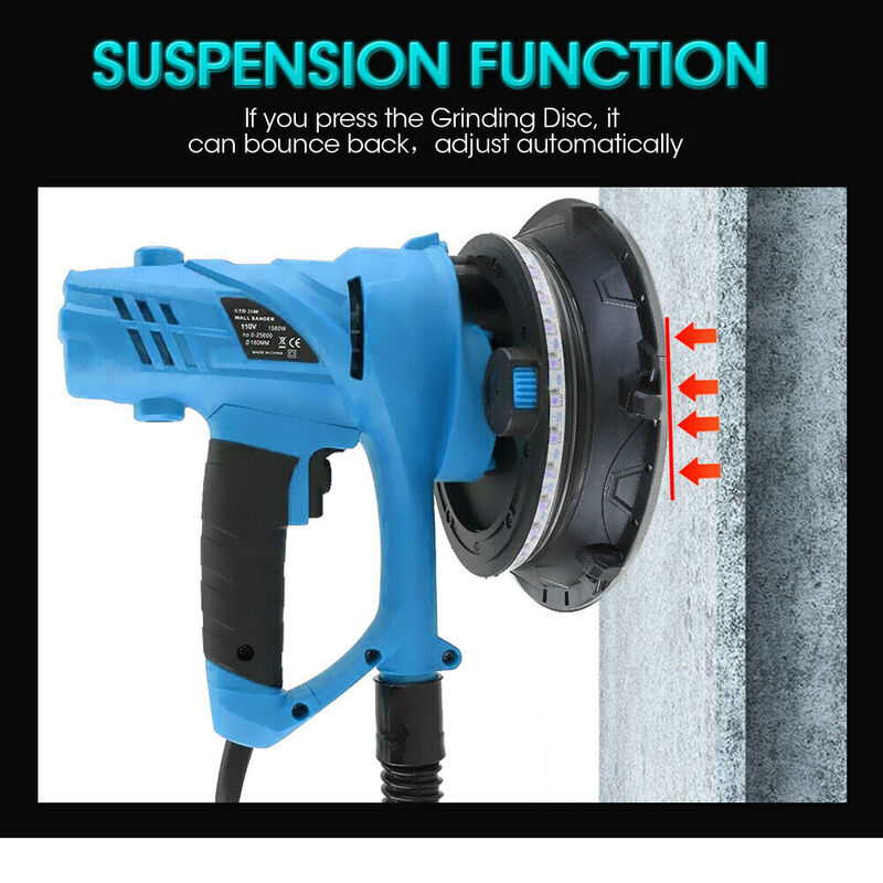 Traderight 850W Drywall Sander Plaster Dust Free Dry Wall Gyprock w